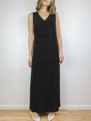 SALE Sleeveless Black V-Neck Maxi Dress