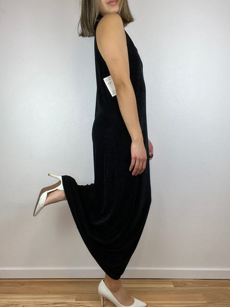 SALE Sleeveless Black V-Neck Maxi Dress