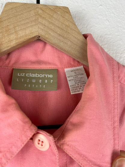 Pink Linen/Cotton Chore Top