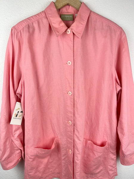 Pink Linen/Cotton Chore Top