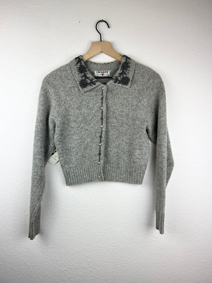 Beaded Cropped Cardigan
