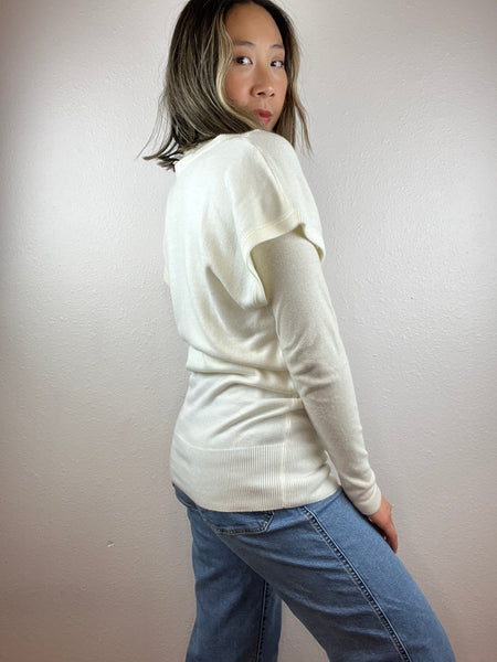 Soft Acrylic Deep V-Neck Sweater Vest