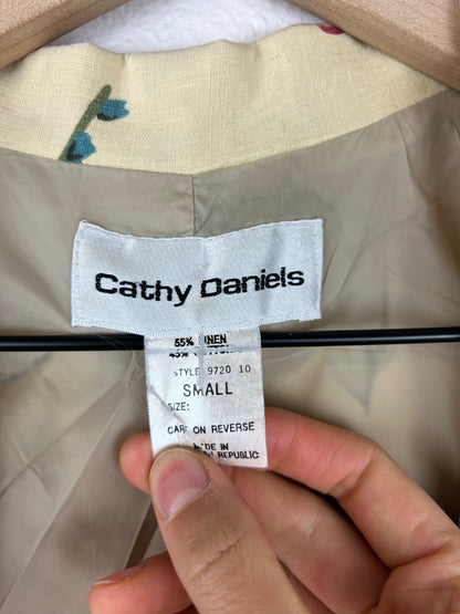 Floral 1-Button Blazer