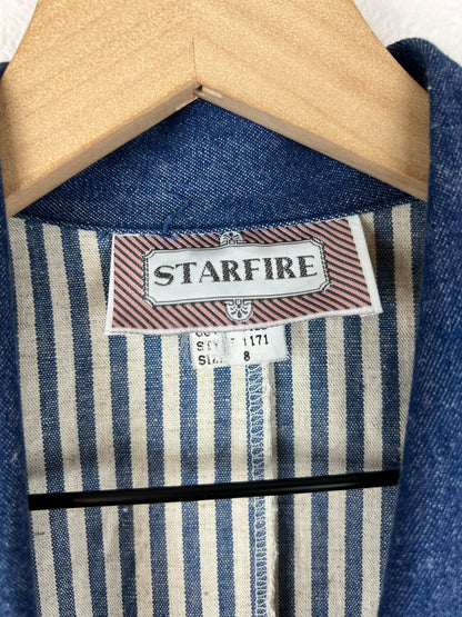 Vertical Striped 2-Button Blazer