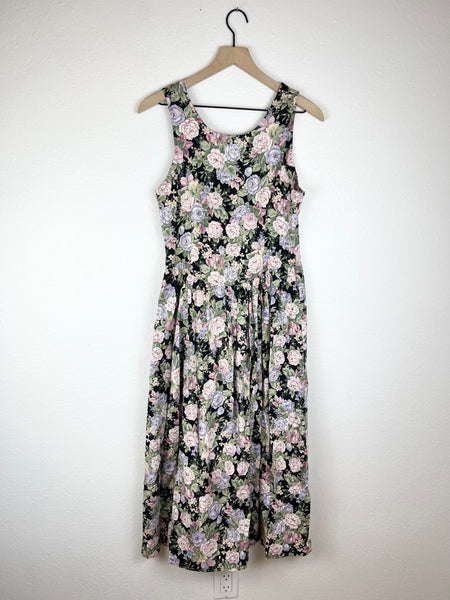 90s Floral Midi Dress