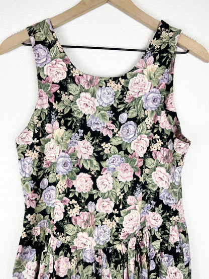 90s Floral Midi Dress