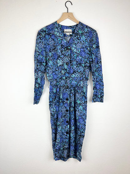 Karin Stevens Blue Floral Dress