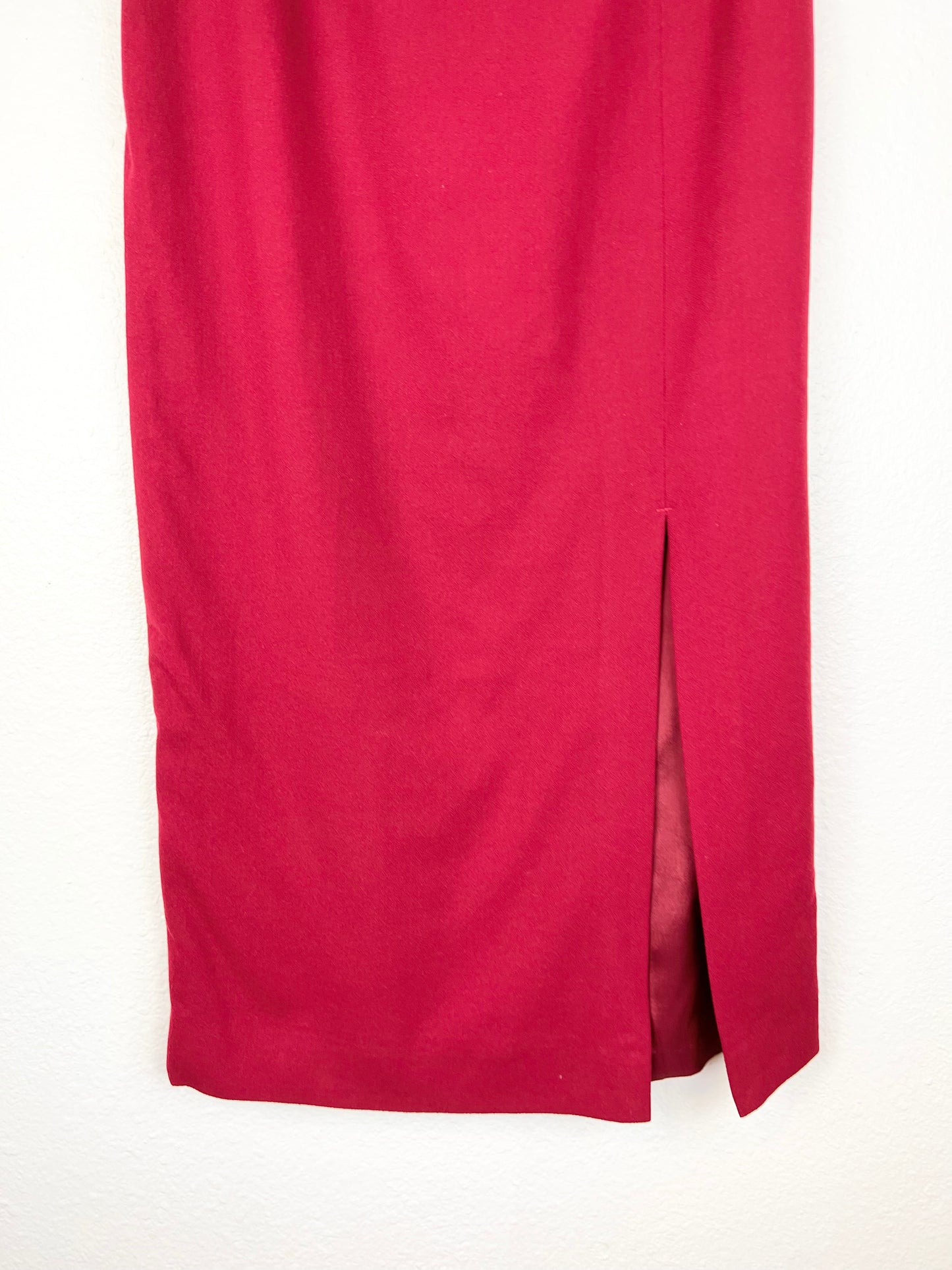 JH Collectible Cherry Red Wool Pencil Skirt