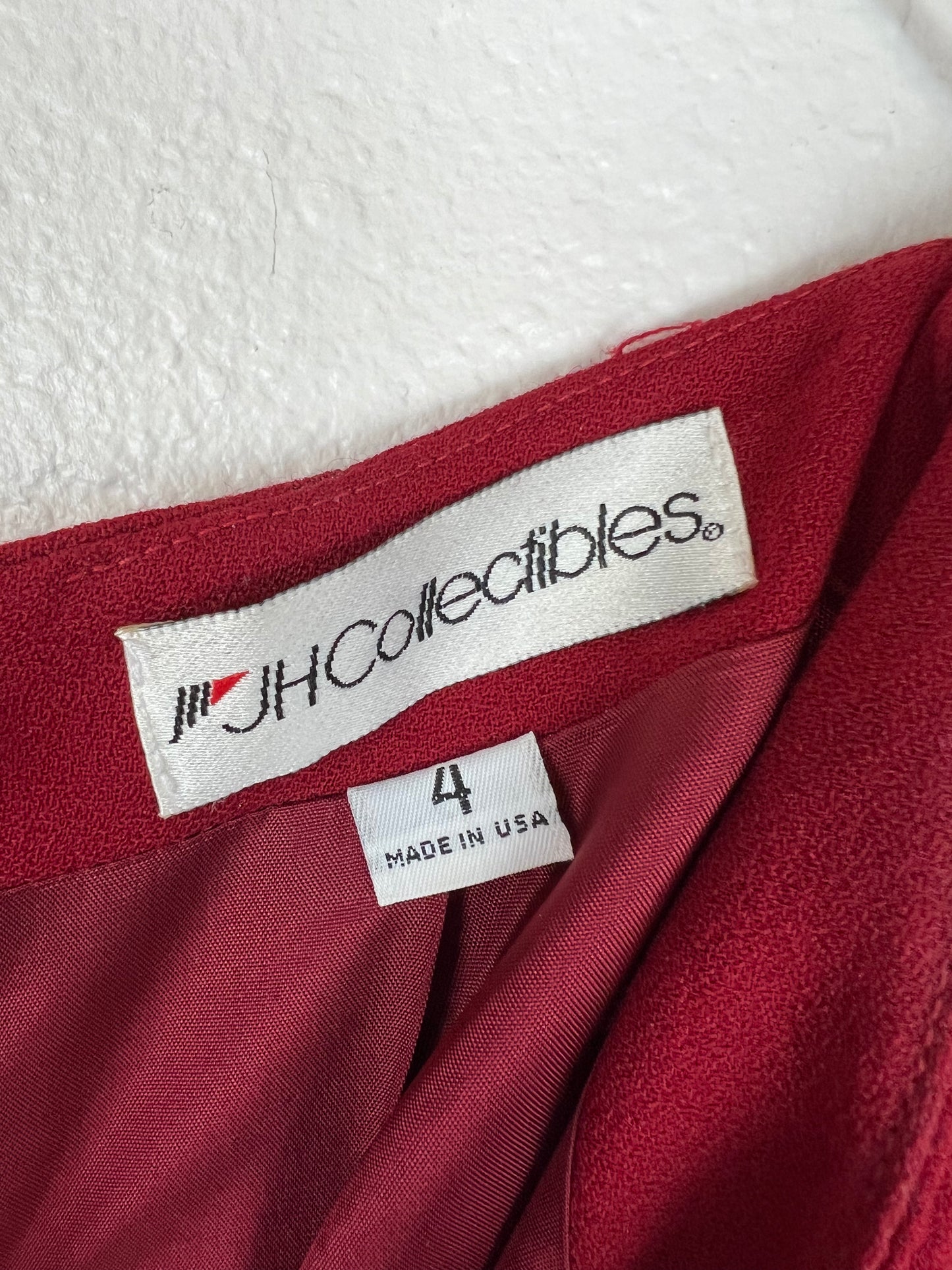 JH Collectible Cherry Red Wool Pencil Skirt