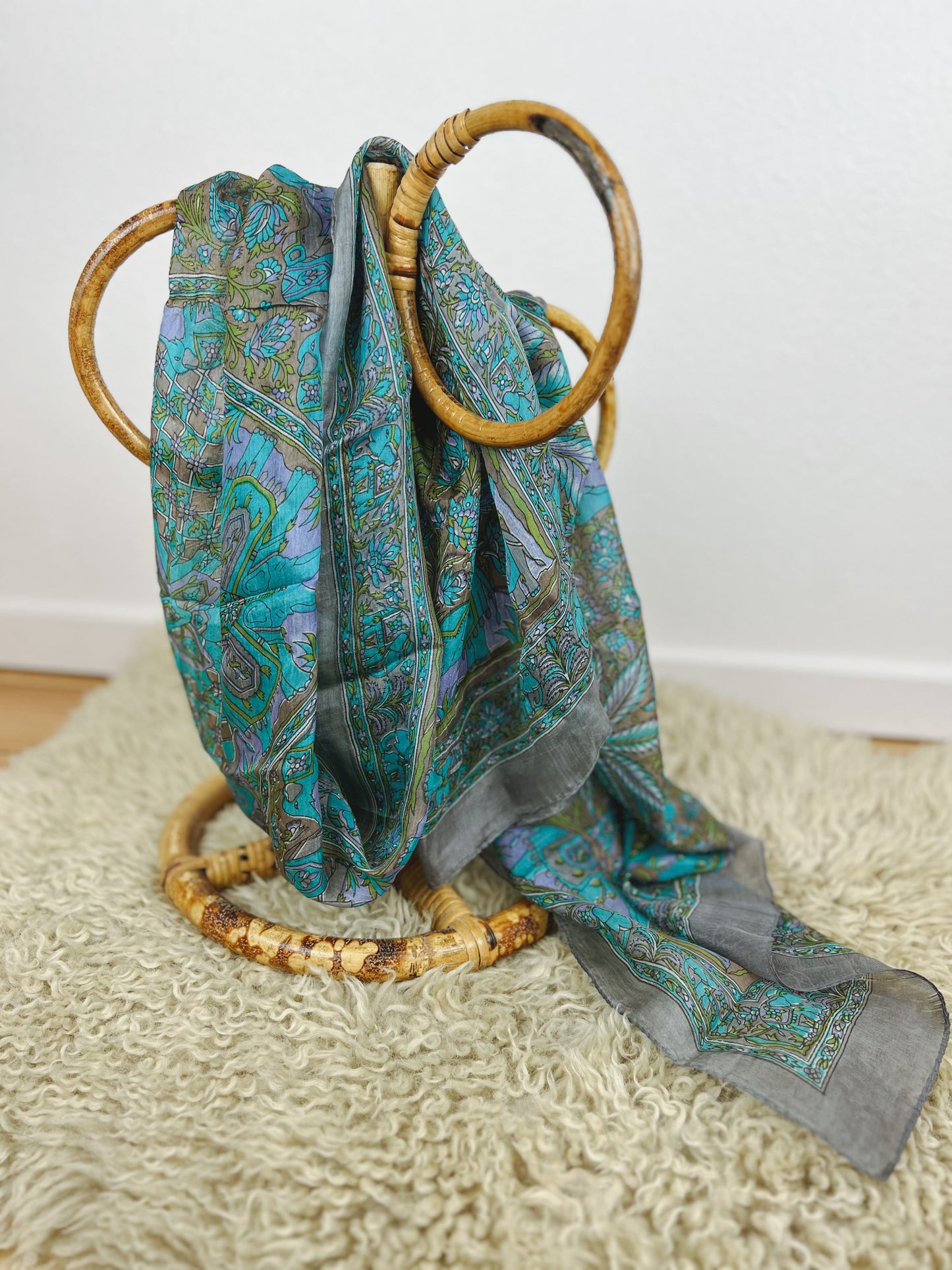 Boho Bamboo Towel Rack