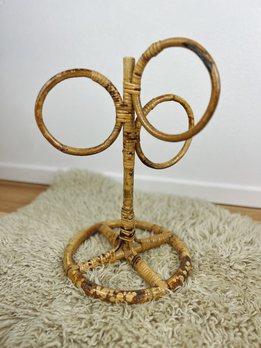 Boho Bamboo Towel Rack