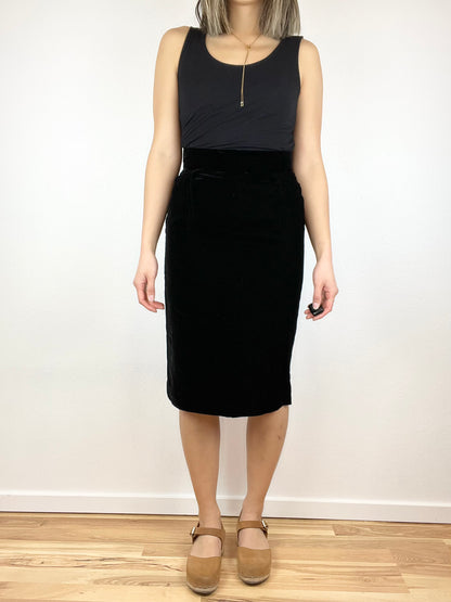 Jones New York Velvet Midi Skirt