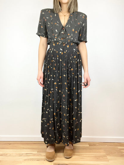 2-Piece Button Up Top and Skirt Set