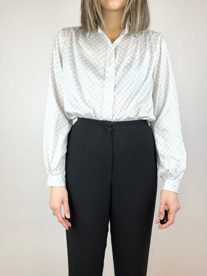 Evan-Picone Checkered Blouse