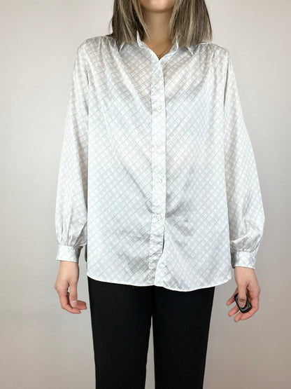 Evan-Picone Checkered Blouse