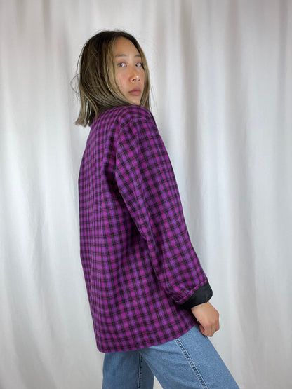 SALE Plaid Open Blazer